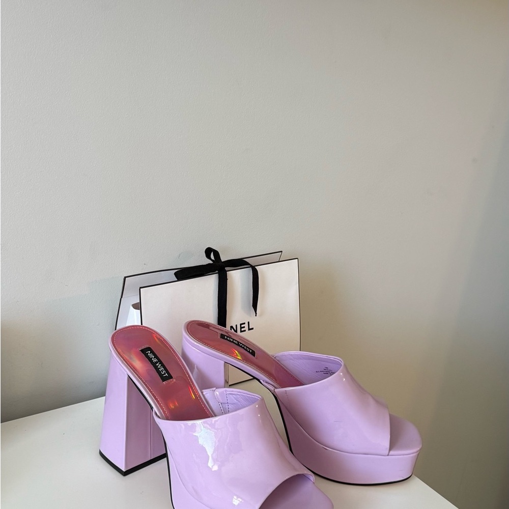Nine West Women's Light Purple Platform Sandals - Picture 7 of 7